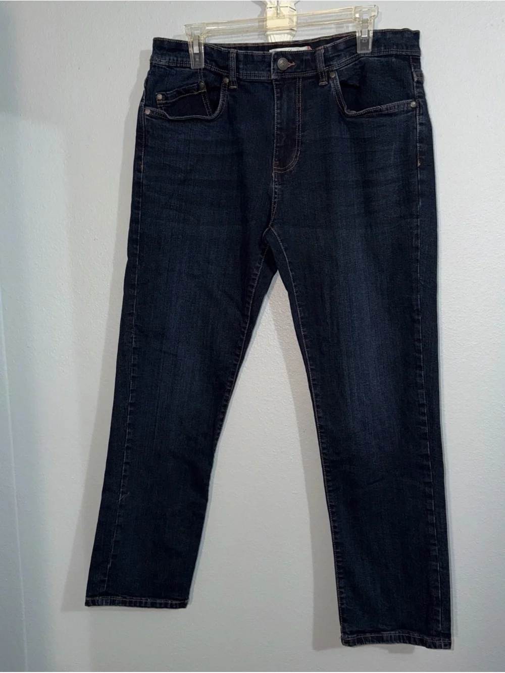 Men's English Laundry Sutton Slim Straight Leg Dark Blue Jeans Size 34x 30